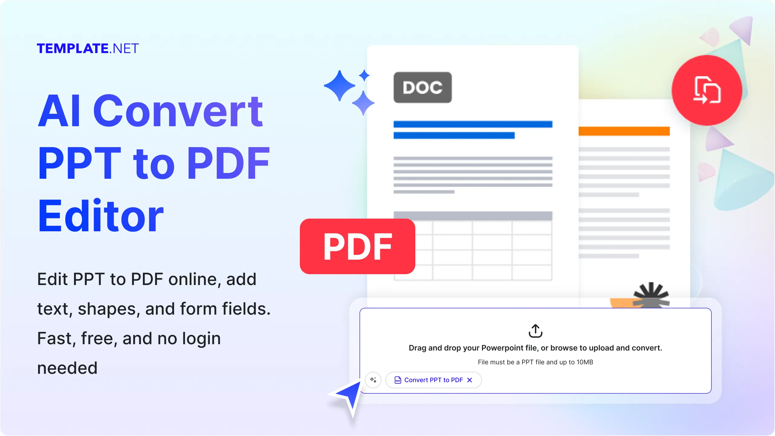 Free AI Convert PPT to PDF Editor, Online PDF Converter